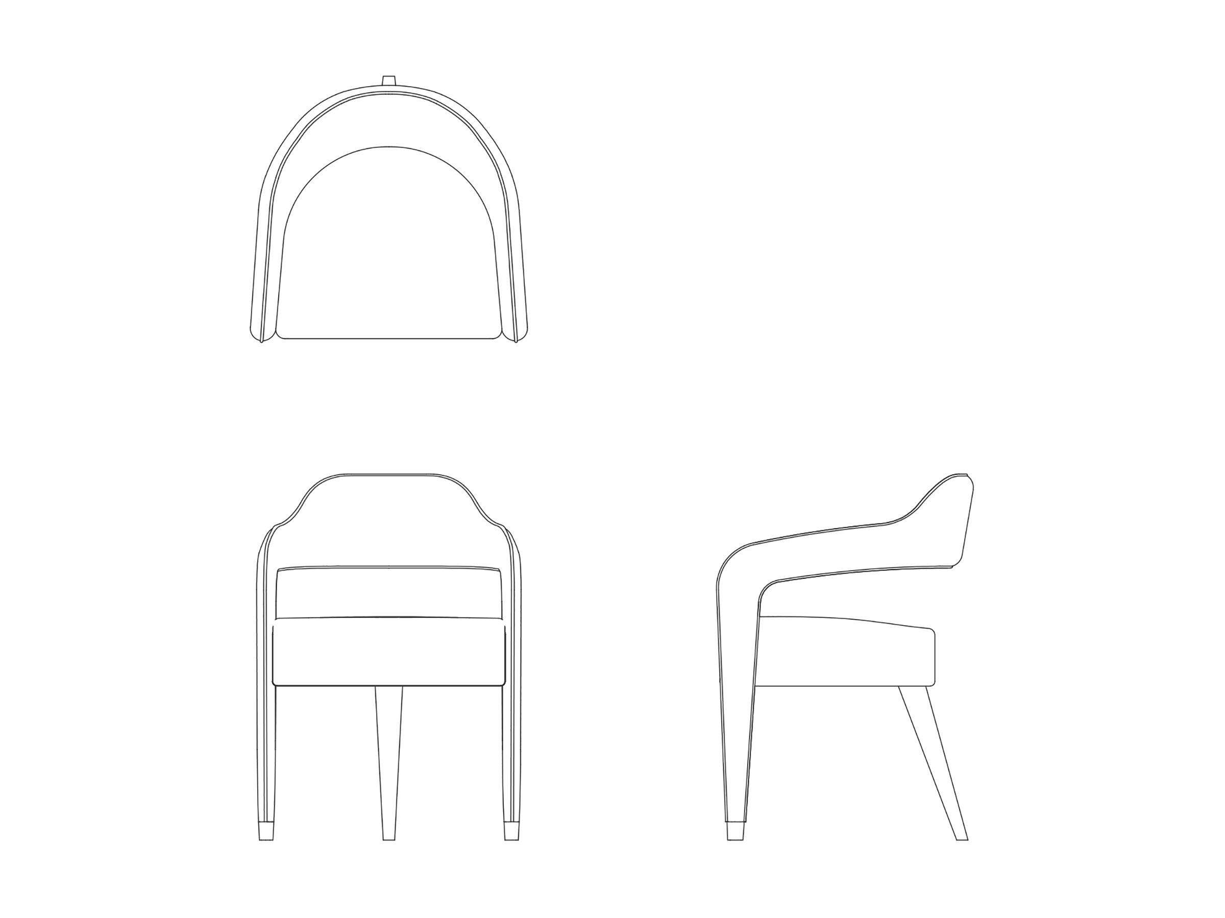 Мягкий тканевый стул с подлокотниками Casa Magna INVICTA I ARCH-00126545 - Вид №15