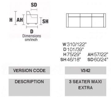 Rossini Sofas 3-х местный кожаный диван sun-id-1463245 - Вид №4