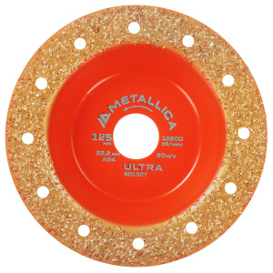 Чашка твердосплавная шлифовальная METALLICA Ultra 125х22,2 мм,  #24, плоская, по дереву. В кор. 9164893