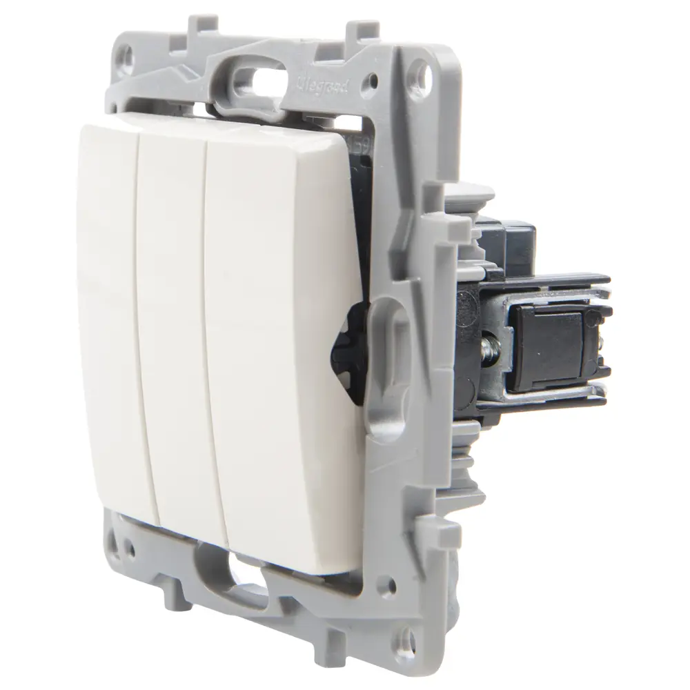 Трёхклавишный выключатель Legrand Etika для скрытого монтажа в цвете слоновая кость 17356396 STLM-0007978 - Вид №2