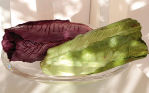 7092 492 a3 Искусственная пекинская капуста, 27 см, бордово-черная H-andreas