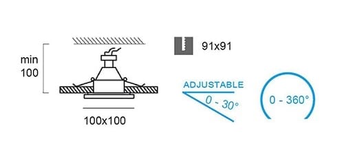 Алюминиевый регулируемый светодиодный прожектор Terzo Light ARTSI 1 ARCH-00052938 - Вид №3