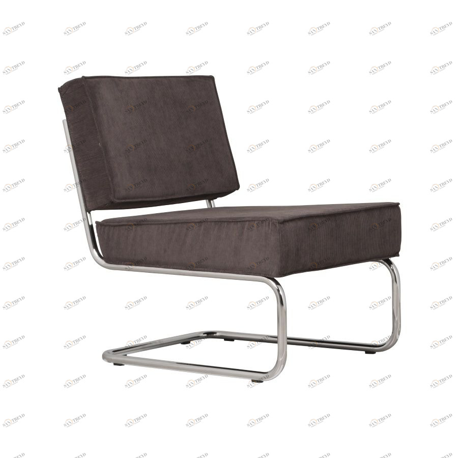 Кресло Lounge Ridge Rib серое Zuiver 3100009