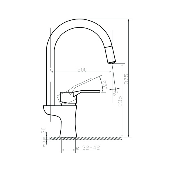 40-03/S Form  Смеситель для кухни  ARGO kran  - Вид №1