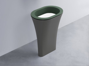 AMLA65-MU+AMPILO-BL+AMCOLO-CM Раковина Amedeo Ovale отдельностоящая cielo Enjoy + Amedeo