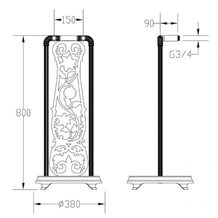 Zorg AZR 101 NS BR напольная система с дизайном Смеситель для кухни Zorg  - Вид №2