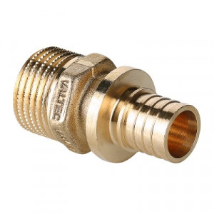 VTm.401.BG.002504 Фитинг аксиальный универсальный – фитинг надвижной с переходом на наружную резьбу Valtec 25 (3,5) мм х 1/2"