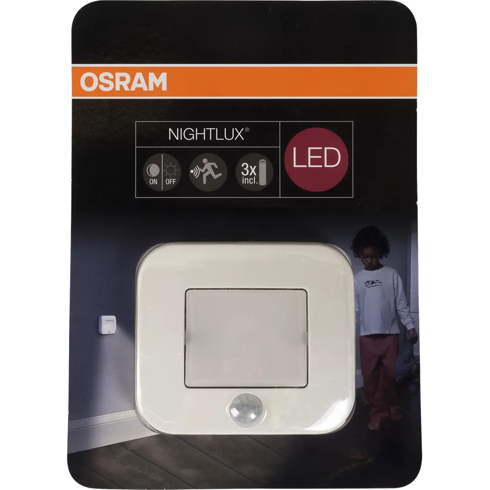 Датчик движения-светильник Nightlux Osram, LED 0.3 Вт, цвет белый, IP 54 13891869 STLM-2072122  - Вид №2