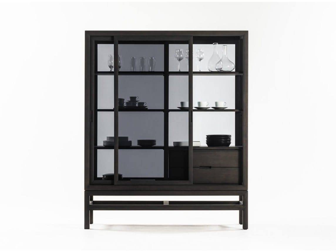 Деревянный и стеклянный шкаф с раздвижными дверями DE PADOVA Silent ARCH-00022916 - Вид №4