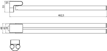 Emco Bad Поворотный металлический держатель для полотенец Mundo sun-id-1401458 - Вид №4