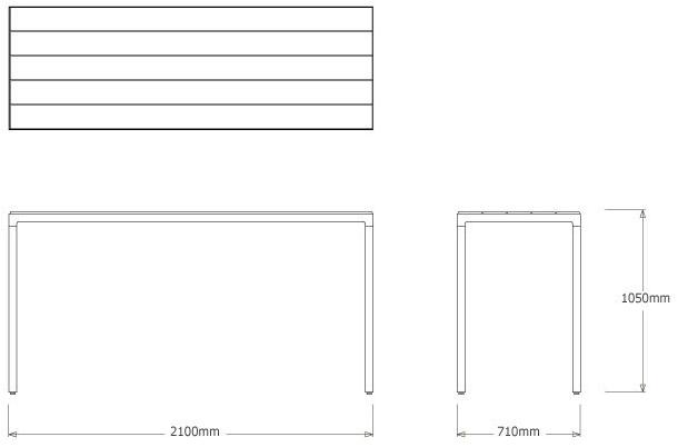 TRIBÙ Прямоугольный высокий стол из тика Illum 06587-t/06588-t - Вид №5