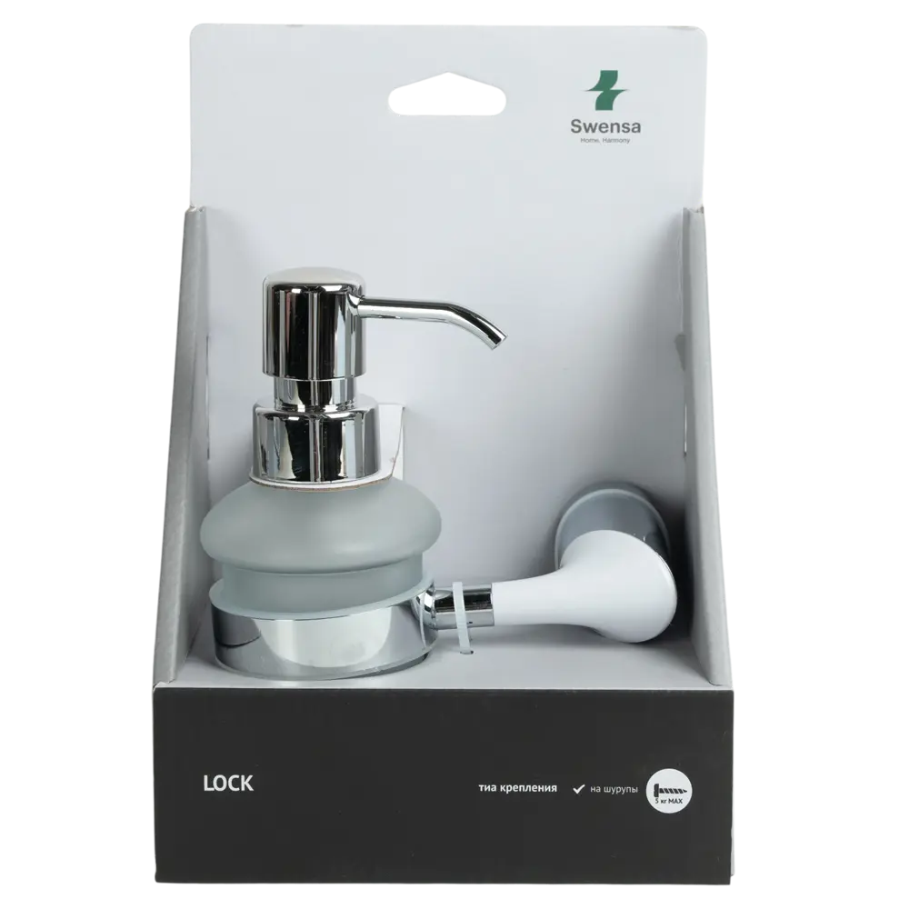 SWENSA Lock — настенный дозатор для жидкого мыла с хромированным покрытием 89413099 STLM-1575993 - Вид №2