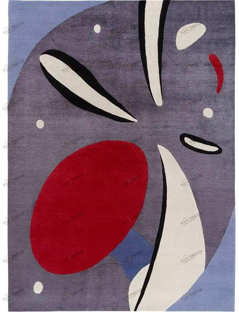 Deirdre Dyson Прямоугольный шерстяной коврик ручной работы Plumage sun-id-1369874