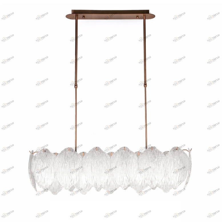 Люстра стеклянная на 8 ламп 110х100 см белая Novida BRCH9082 DELIGHT COLLECTION ДИЗАЙНЕРСКИЕ 00-3883133 Белый;золото 