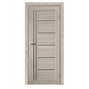 Комплект двери Новара Вертикаль остекленная 80x200 см ПВХ цвет ривьера с добором 200 мм