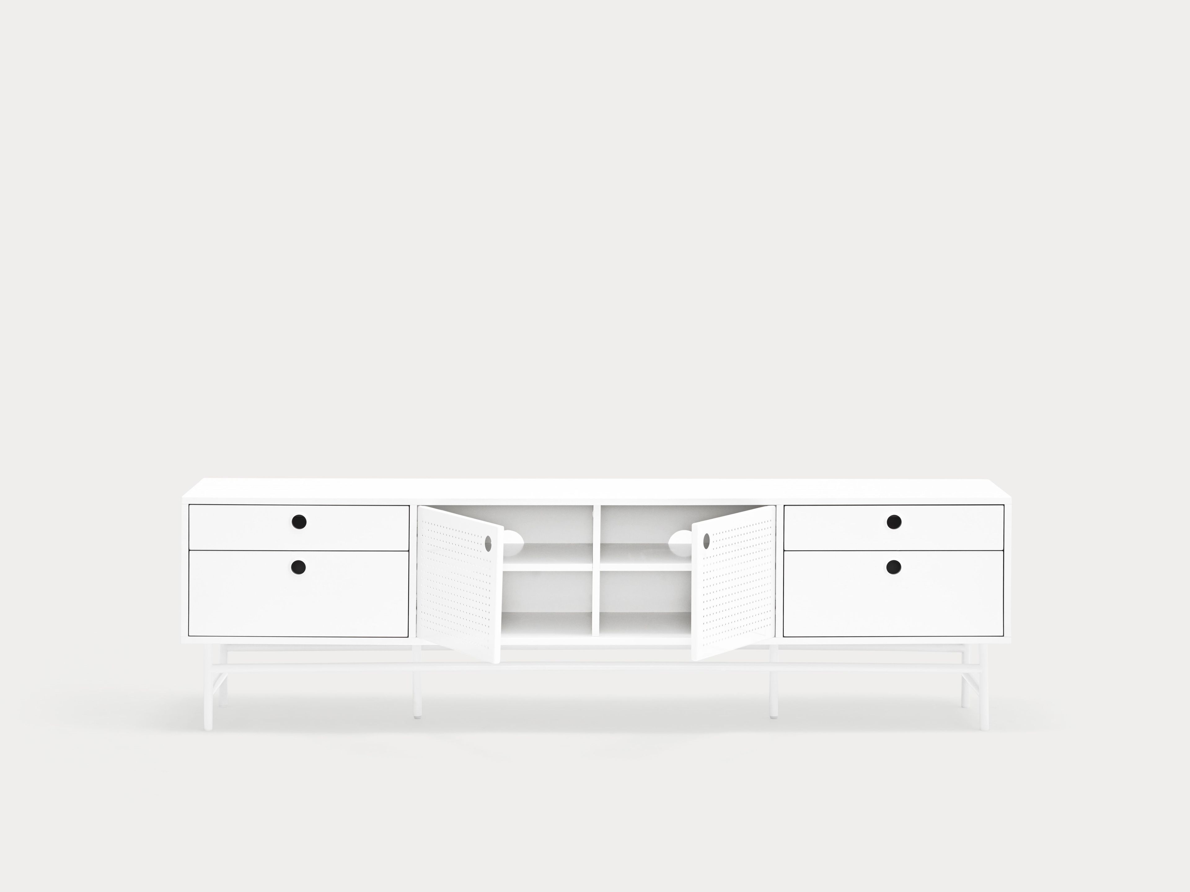 Шкаф для телевизора из МДФ с распашными дверцами и ящиками TEULAT точка ARCH-00150209 - Вид №17