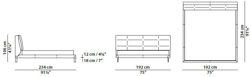 BAXTER Кровать двуспальная с обивкой Viktor sun-id-1380388 - Вид №8