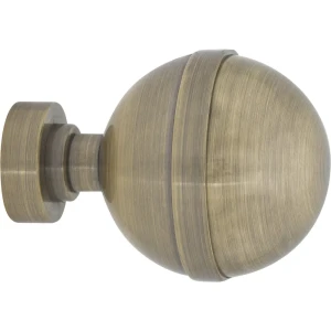 Наконечник для карниза Arttex Шар с ободом металл цвет золото антик 2.8 см