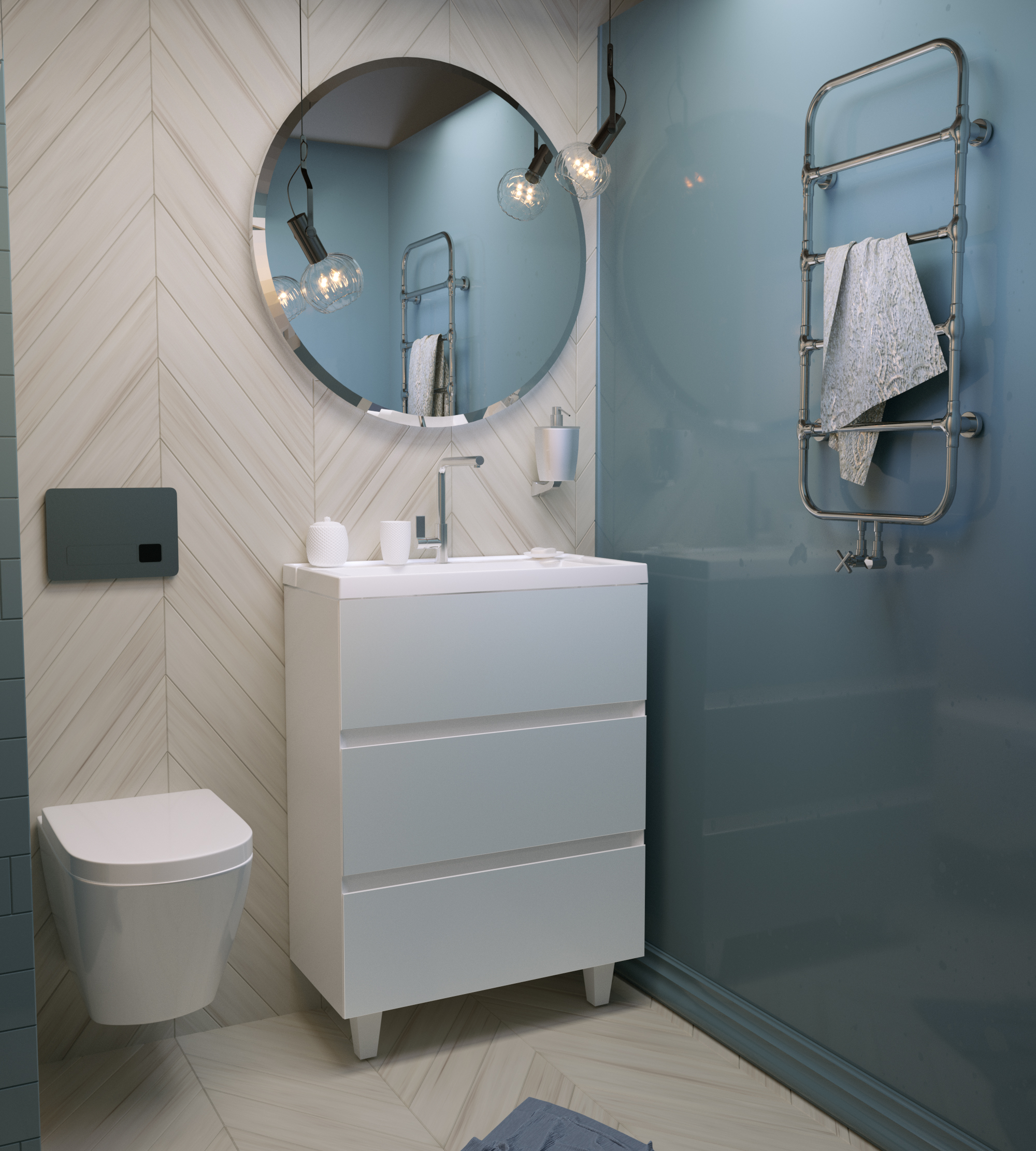 У88747 Тумба с раковиной Bumble 50Н 2я 1 Marka 