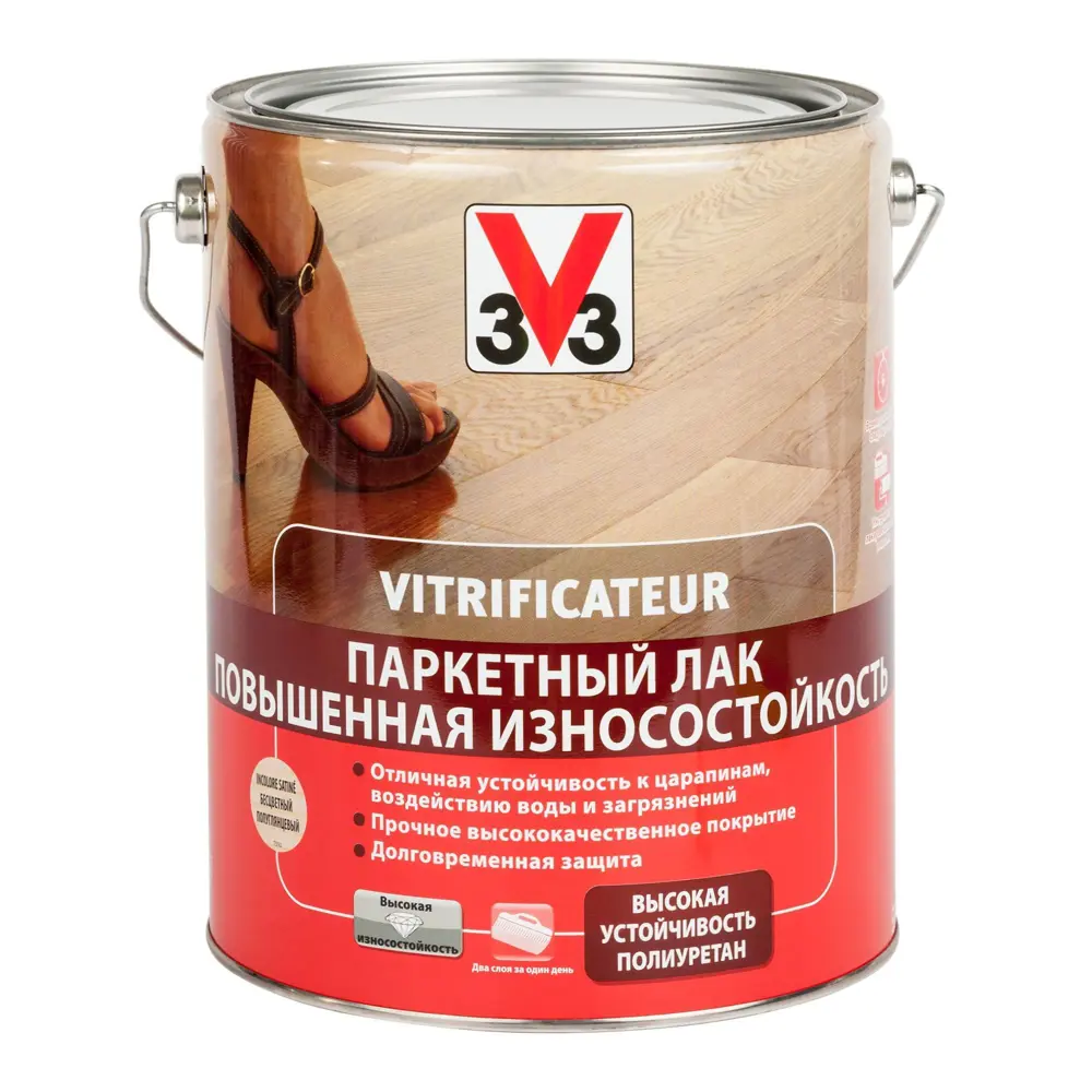 Лак паркетный V33 прозрачный 5 л STLM-2202656