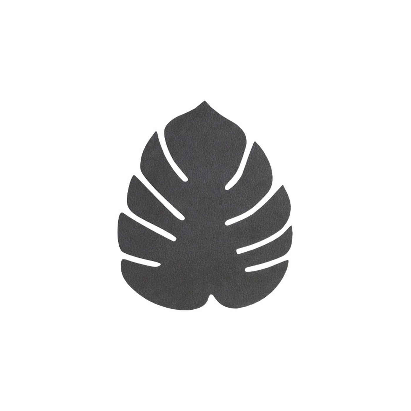 990074 NUPO black подстаканник лист монстеры 14х12 см, толщина 1,6мм;LIND DNA 