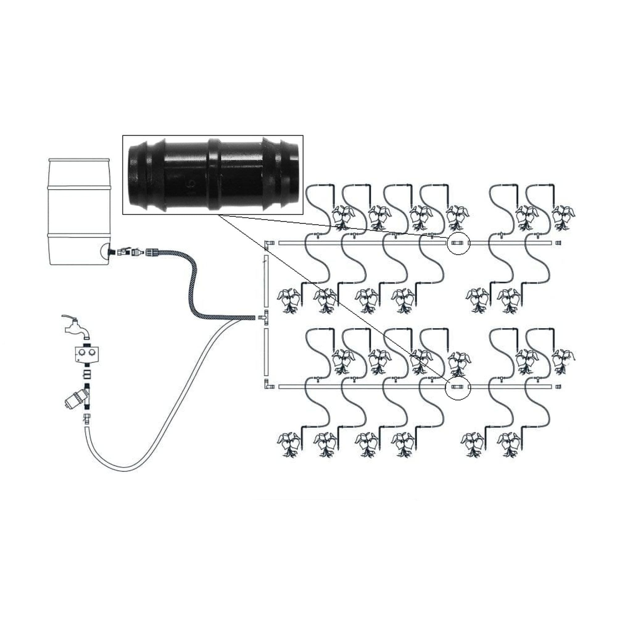 13607258 Соединитель для капельной трубки BOUTTE 16 мм, 5 шт. №22 Santreyd  - Вид №3