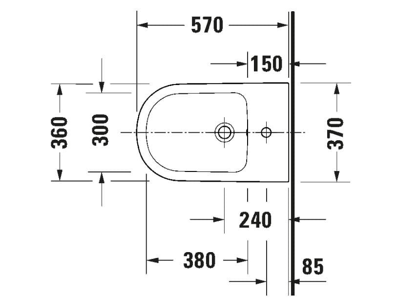 Керамическое напольное биде с переливом Duravit D-Code ARCH-00090917 - Вид №4