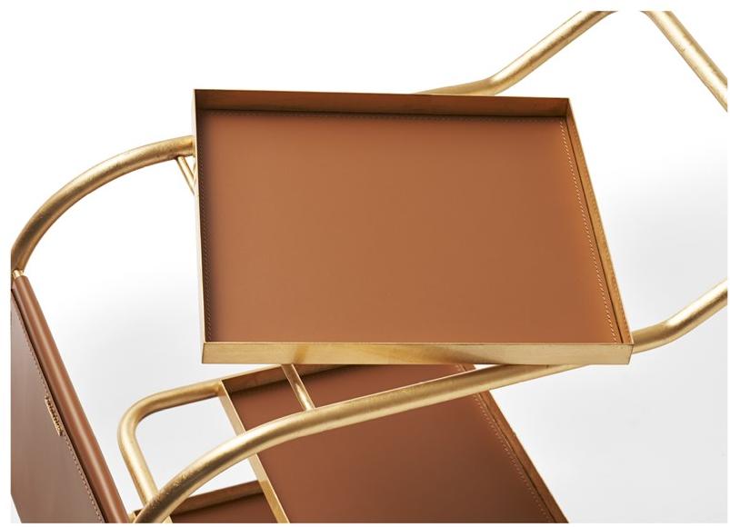 Opinion Ciatti Тележка для еды из стали и регенерированной кожи sun-id-1455225 - Вид №6