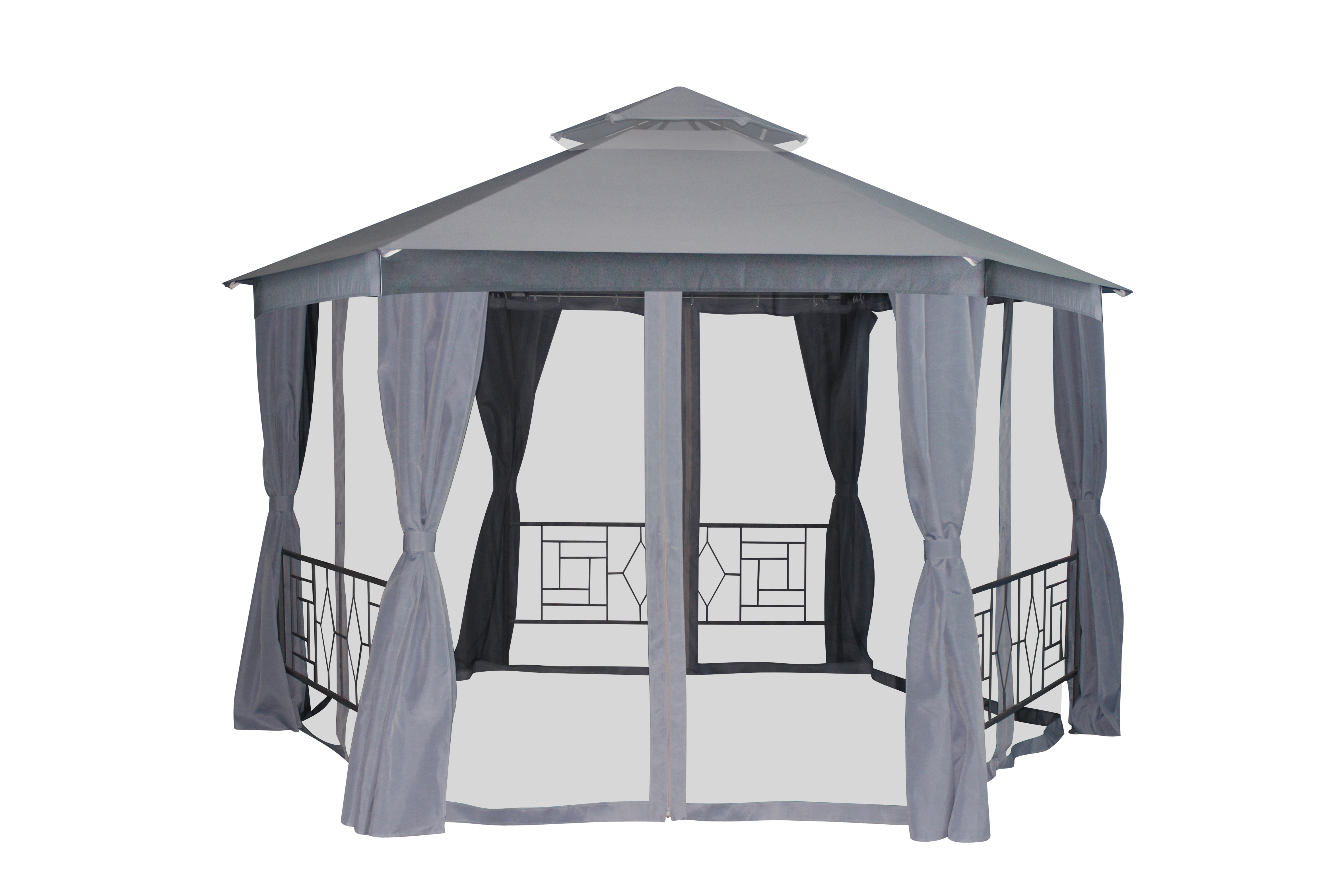 NATERIAL Шестиугольный шатер Антрацит Нью с москитной сеткой 15096560 STLM-0005436 - Вид №2