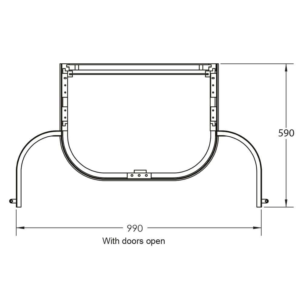 IMSR18 Carlyon Thurlestone 2-дверный настенный туалетный столик Carlyon Imperial  - Вид №2