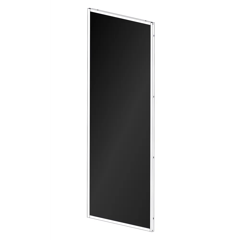 Стенка для душевой ширмы Domani-Spa Delight 1/4 круга высокий поддон 90x90 см цвет черный STLM-2064244