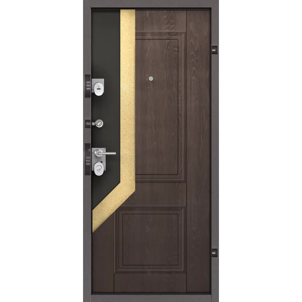 Дверь металлическая Ферн, 860 мм, левая, цвет дуб шоколад TOREX STLM-2165430 - Вид №12