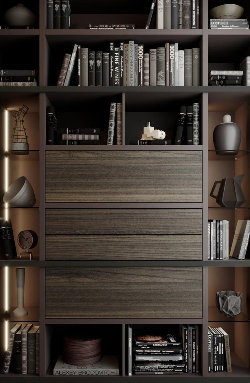 Kico Модульный деревянный книжный шкаф с подставкой под телевизор Librerie sun-id-1430049 - Вид №1