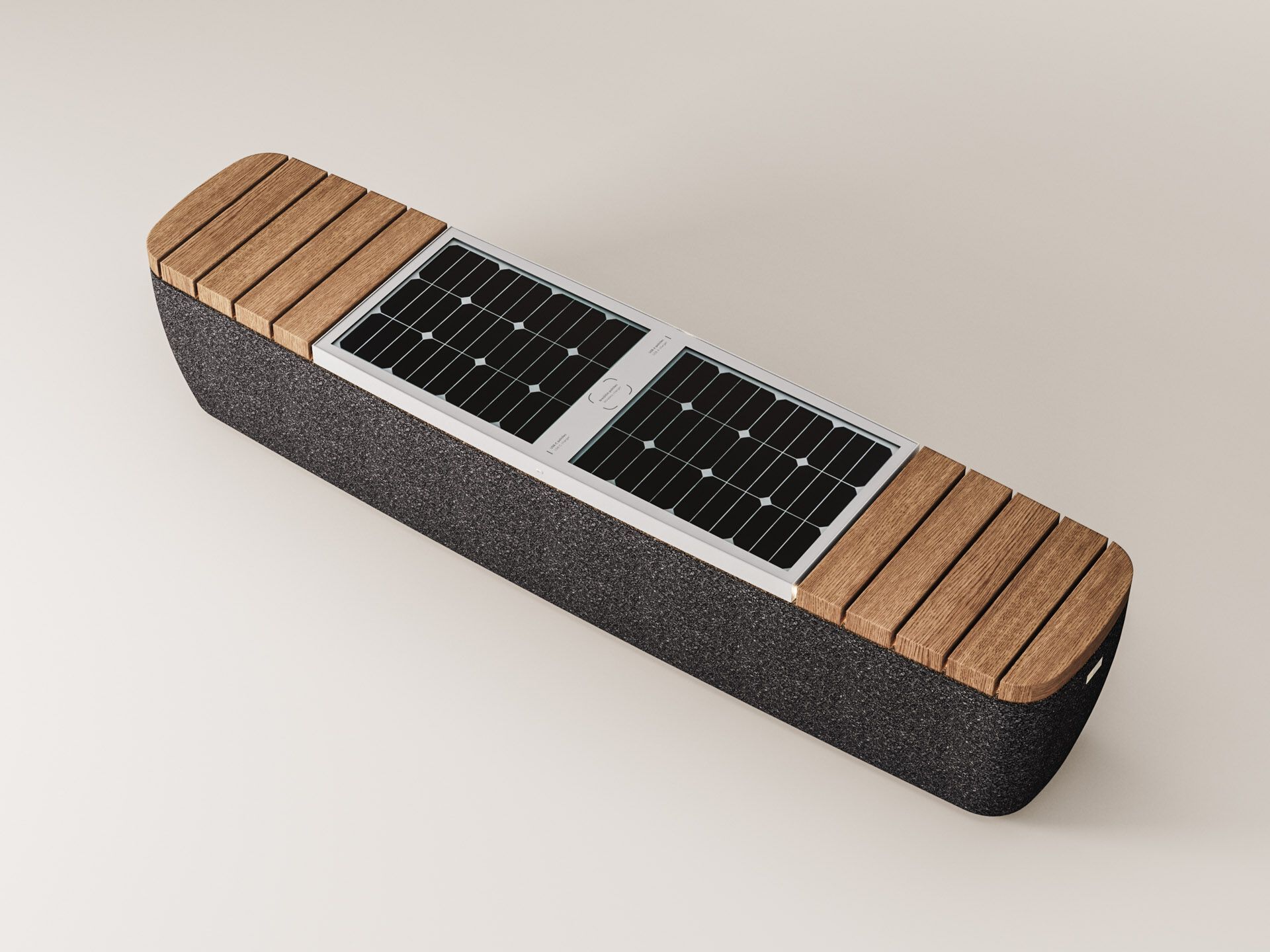 Солнечная бетонная скамья со встроенным освещением Kremen ARCH-00122992 - Вид №16