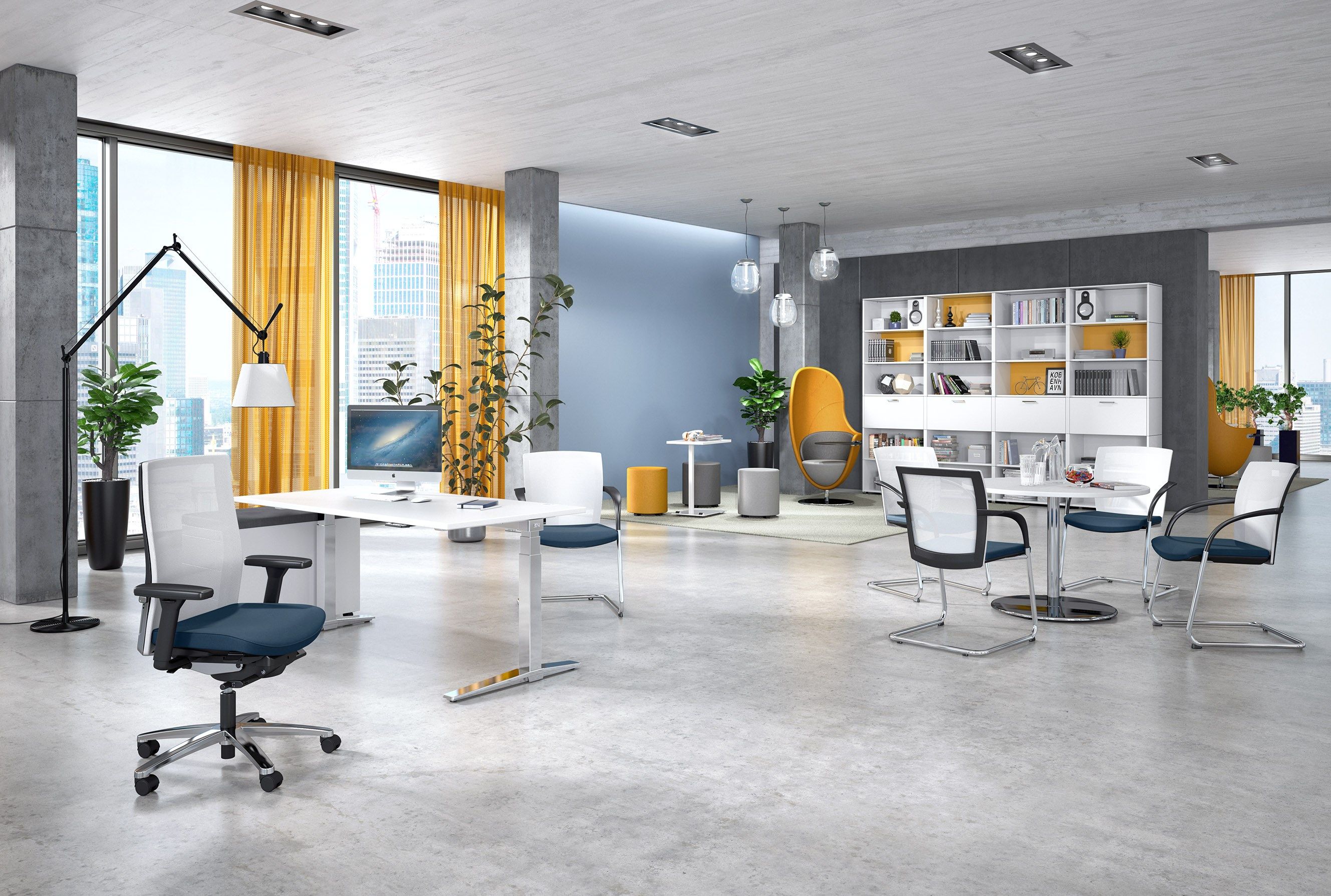 Офисное кресло с откидывающейся спинкой с 5 спицами König Neurath Okay II ARCH-00128317 - Вид №2