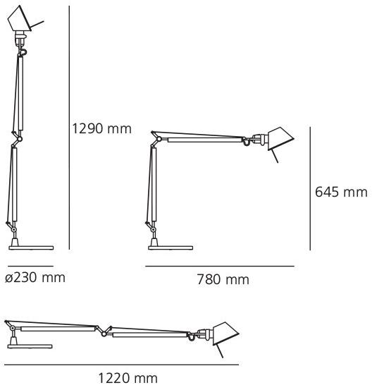 Artemide Настольная лампа из алюминия прямого света Tolomeo sun-id-1381338 - Вид №9