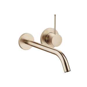 META  SLIM Смеситель для раковины, настенный, однорычажный, без донного клапана - Brushed Champagne (золото 22 карата) 36861662-46