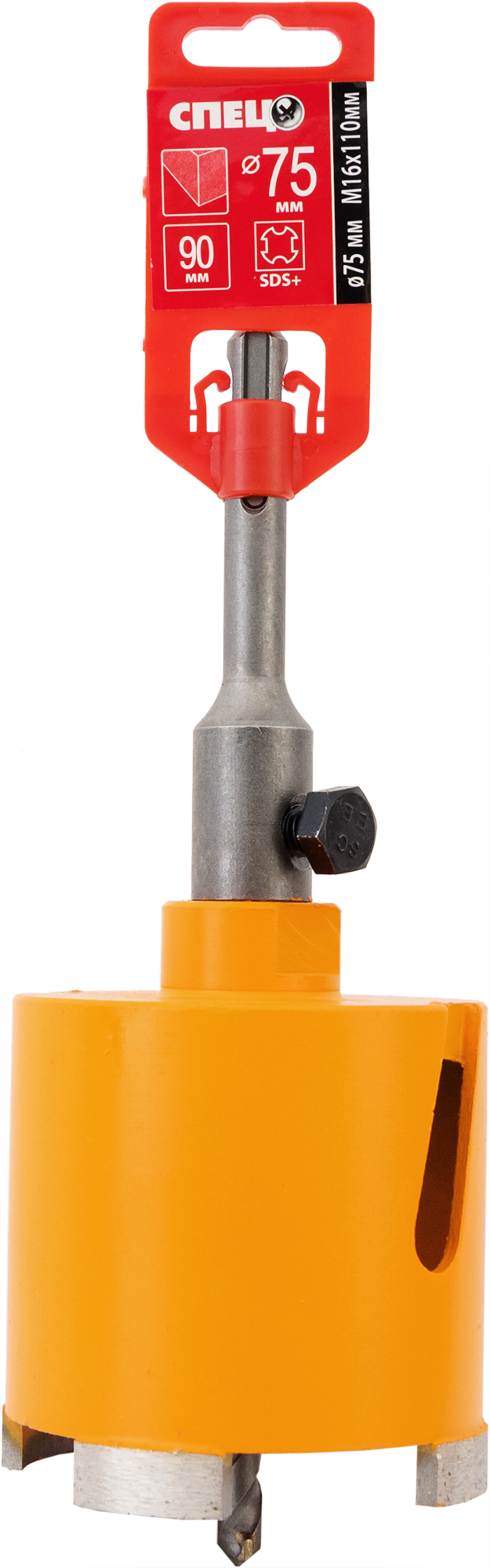 Алмазная коронка СПЕЦ 75 мм для бетона с SDS-plus хвостовиком 82641125 STLM-0032738 - Вид №2