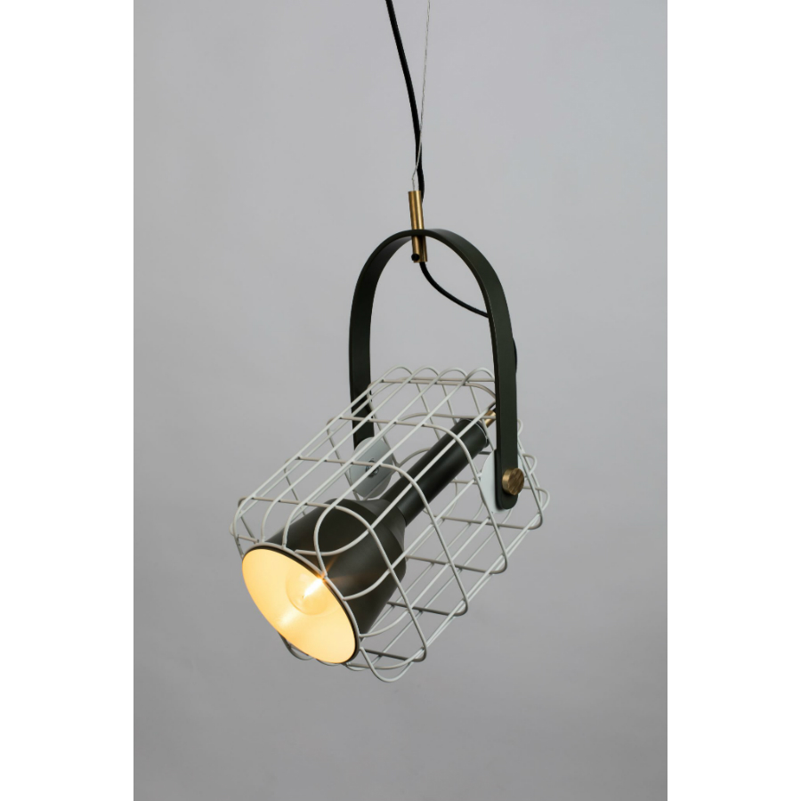 Лампа подвесная Cage, белая White Label Living 5300150 - Вид №2