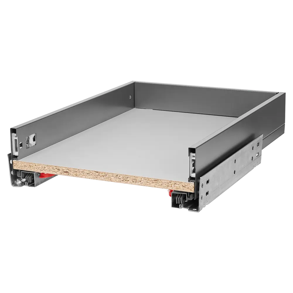 Выдвижной ящик с доводчиком 40x11x50 см KONSENSA ЛДСП/металл цвет серый 89436560 STLM-2141883 Flowbox - Вид №1