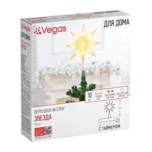 90617959 Электрогирлянда комнатная Vegas 55150 гирлянда 0.3000 м 10 ламп белый 1 режим работы STLM-0955262