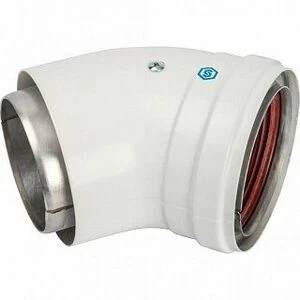 Угол дымохода STOUT DN80 45 градусов, утепленный