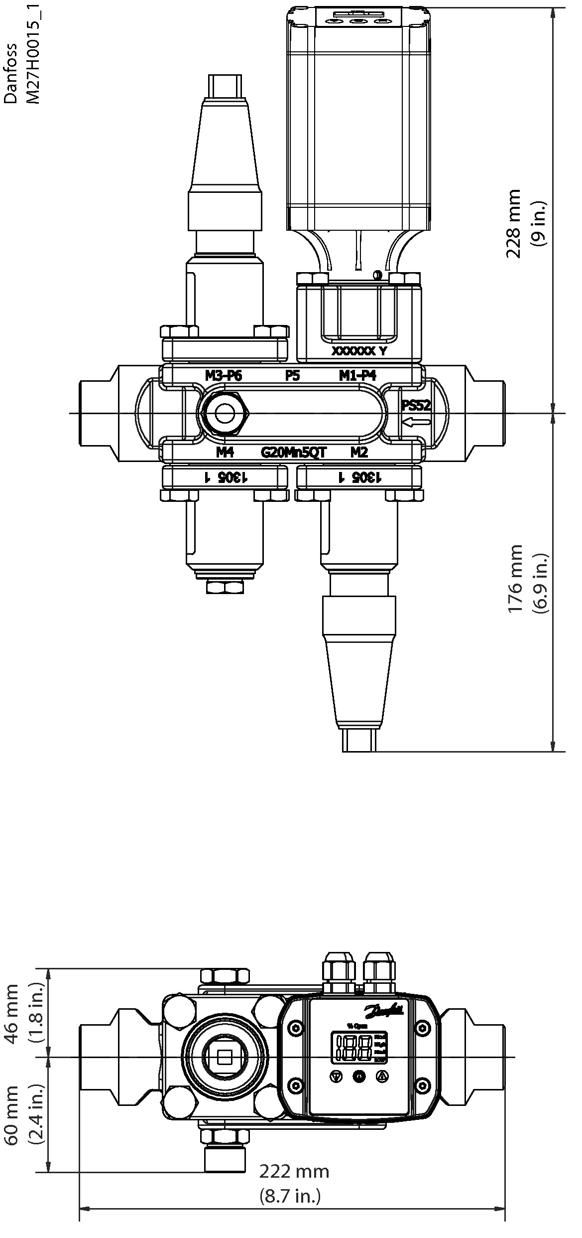 Danfoss ICF 20 — многофункциональные клапанные станции ICF 20-4-9H (25 D) Клапан универсальный 027L3333  - Вид №2