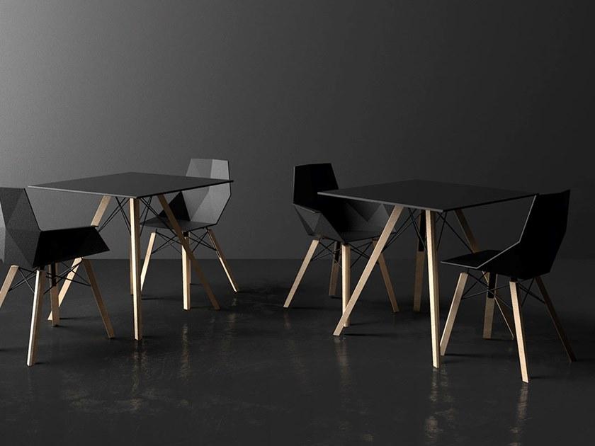 VONDOM Садовый стул из полипропилена с подлокотниками Faz wood 54294, 54294f - Вид №2