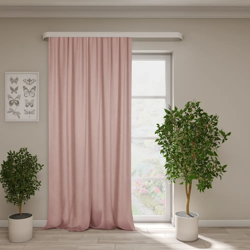 Ткань для штор Santreyd Canvas 300 см нежно-пудрового оттенка 82887367 STLM-0037540 - Вид №2