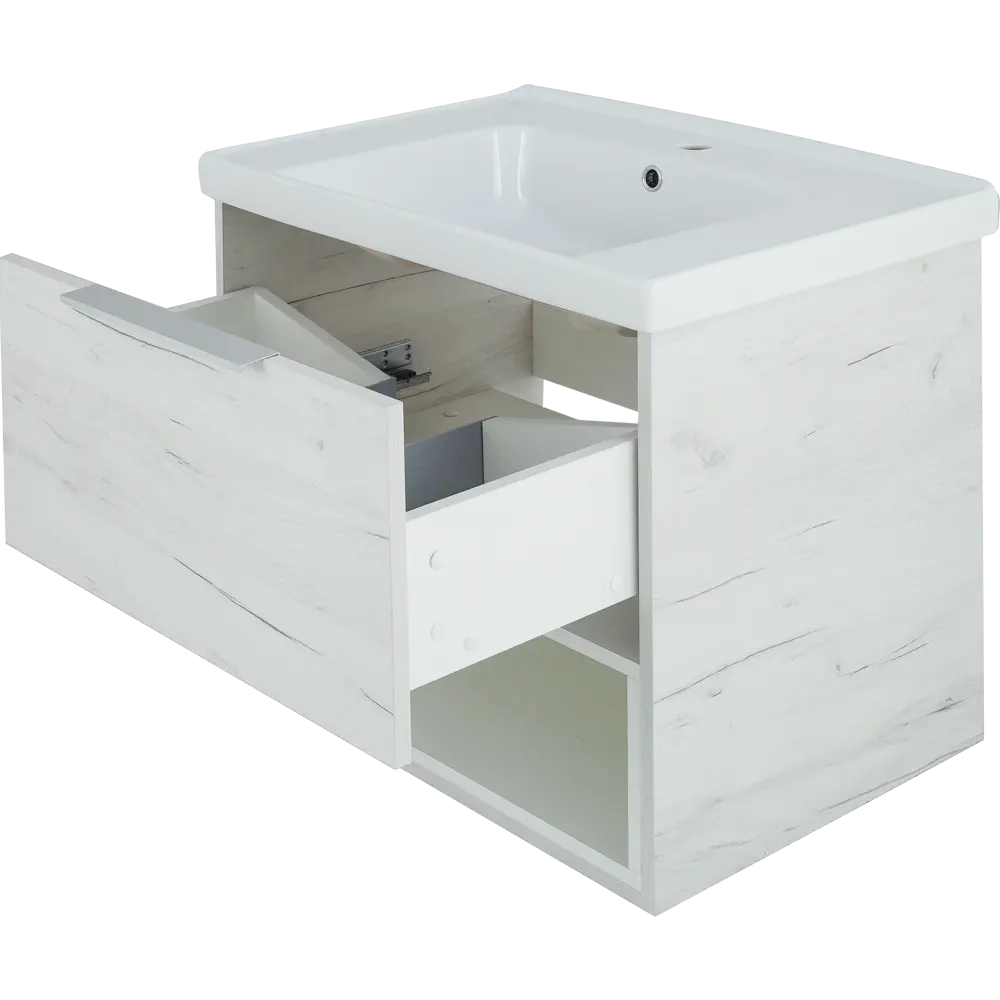 Тумба под раковину подвесная «Дана» 70 см цвет серый SANFLOR STLM-2151040 - Вид №2