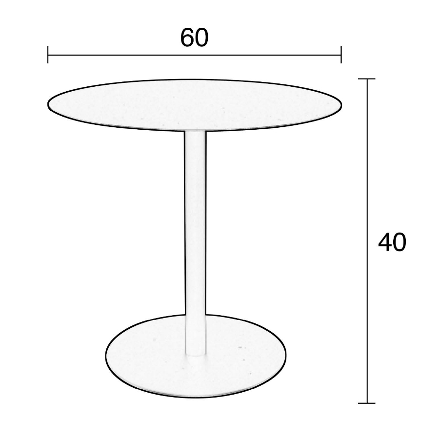 Столик круглый Snow, черный, средний Zuiver 2300150 - Вид №4