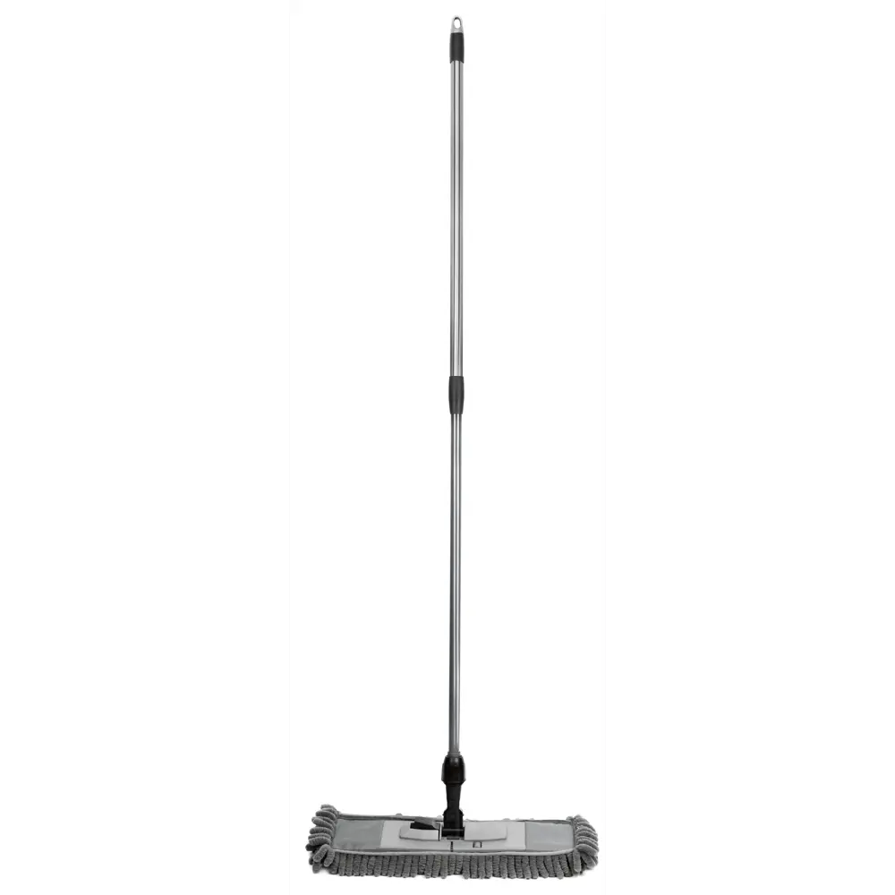 Швабра с плоской насадкой Inloran полипропилен с микрофиброй цвет серый 70-130 см STLM-2170824