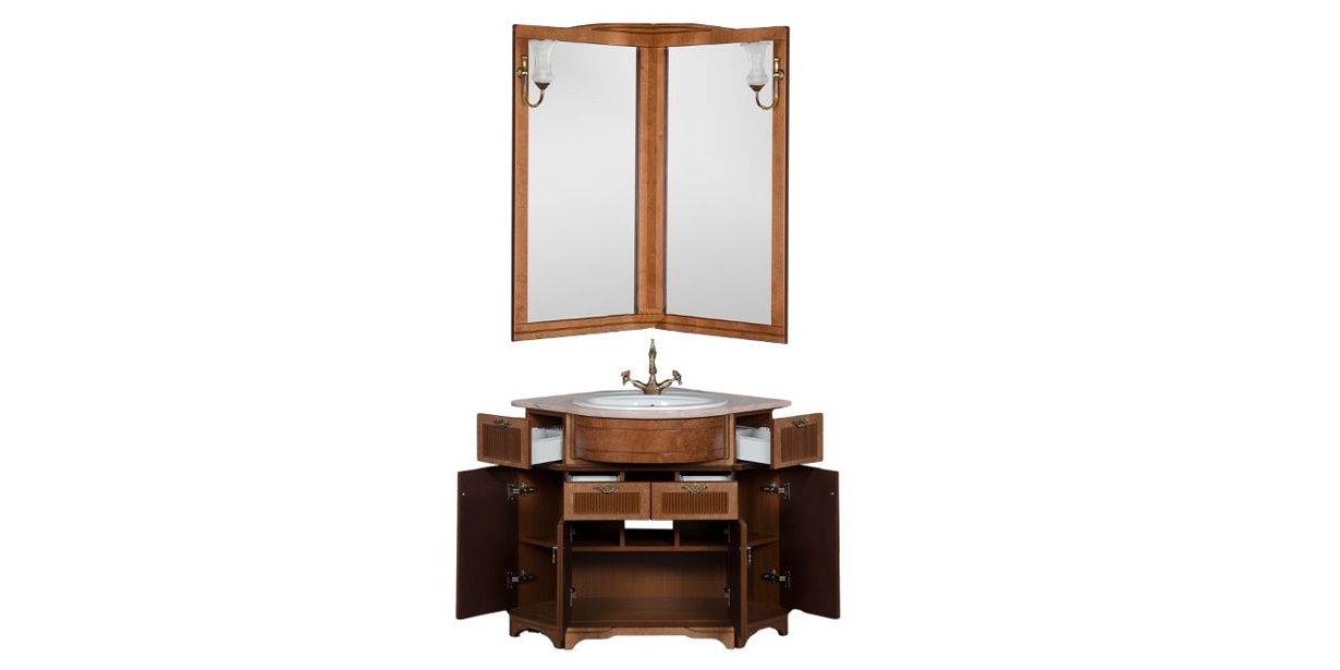 Комплект мебели Aquanet Луис 70 угловой орех 00167689 - Вид №1