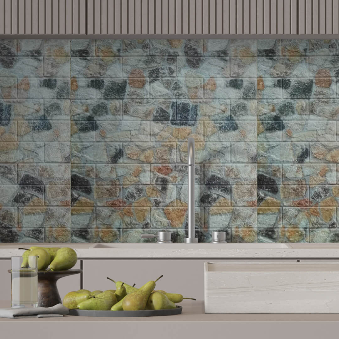 Панель ПВХ на клеевой основе "Габион" Light(10шт) ДОНГХАЙ STSR-667 - Вид №1